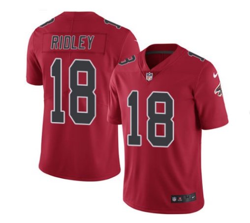 Men's Atlanta Falcons #18 Calvin Ridley color rush Limited jersey red