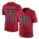 Men's Atlanta Falcons #70 Jake Matthews color rush Limited jersey red