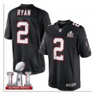 Men's Atlanta Falcons #2 Matt Ryan super bowl jersey black