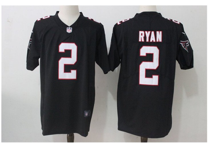 Men's Atlanta Falcons #2 Matt Ryan color rush Limited jersey black