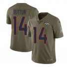 Men's Broncos #14 Courtland Sutton Olive Jersey Salute To Service