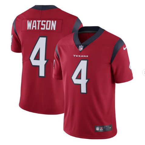 Men's Houtston Texans 4 Deshaun Watson Color Rush Limited Jersey red