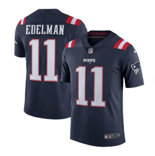 Men's Patriots 11 Julian Edelman Color Rush Limited Jersey navy