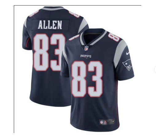 Men's Patriots 83 Dwayne Allen Color Rush Limited Jersey navy blue