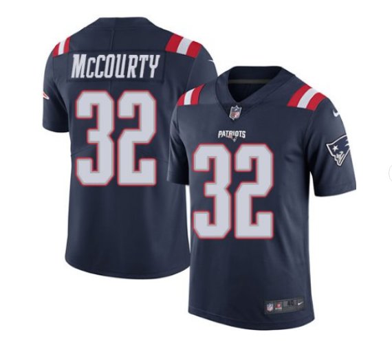 Men's Patriots 32 Devin McCourty Color Rush Limited Jersey navy blue