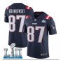 Men's Patriots 87 Rob Gronkowski super bowl Jersey navy blue