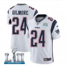 Men's Patriots 24 Stephon Gilmore super bowl Jersey white