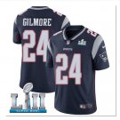 Men's Patriots 24 Stephon Gilmore super bowl Jersey navy blue