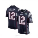 Men's Patriots 12 Tom Brady Super bowl Jersey navy
