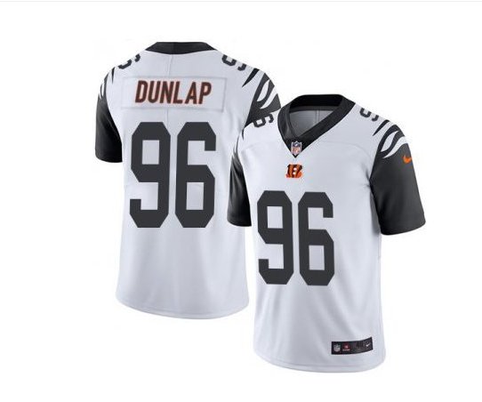 Men Bengals #96 Carlos Dunlap vapor untouchable Color Rush Limited Jersey white