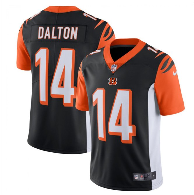 Men Bengals #14 Andy Dalton vapor untouchable Color Rush Limited Jersey black