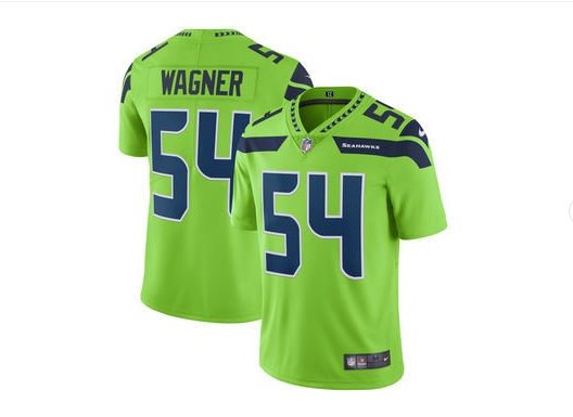 Men Seahawks 54 Bobby Wagner vapor untouchable Color Rush Limited Jersey green