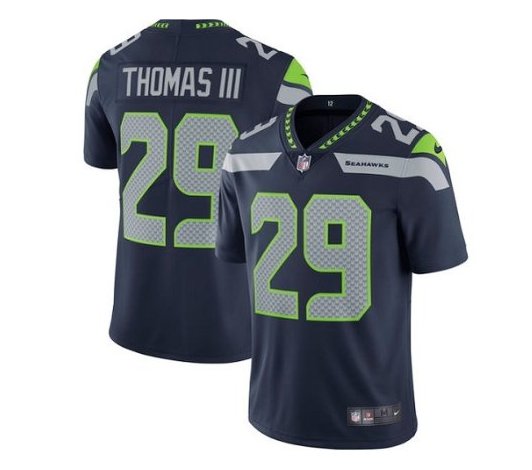 Men Seahawks 29 Earl Thomas vapor untouchable Color Rush Limited Jersey navy