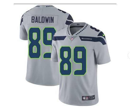 Men Seahawks 89 Doug Baldwin vapor untouchable Color Rush Limited Jersey gray