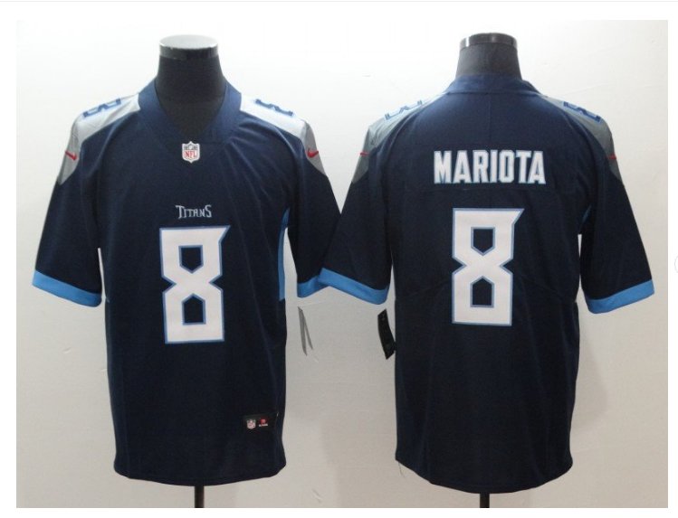 Men Titans #8 Marcus Mariota vapor untouchable Color Rush Limited Jersey navy