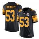 Men's Pittsburgh Steelers #53 Maurkice Pouncey Black Color Rush Limited Jersey