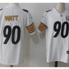 Men's Steelers #90 T.J Watt color rush Limited jersey white