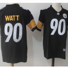 Men's Steelers #90 T.J Watt color rush Limited jersey black
