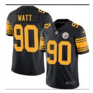 Men's Steelers #90 T.J Watt color rush Limited jersey black