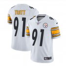 Men's Steelers #91 Stephon Tuitt color rush Limited jersey white