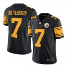 Men's Steelers #7 Ben Roethlisberger color rush Limited jersey black