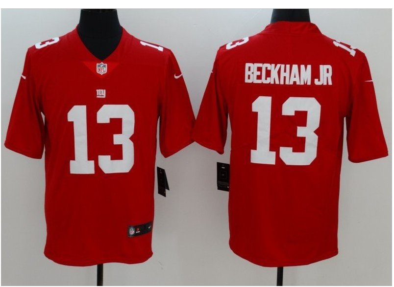 Men's NY Giants #13 Odell Beckham jr color rush Limited jersey red