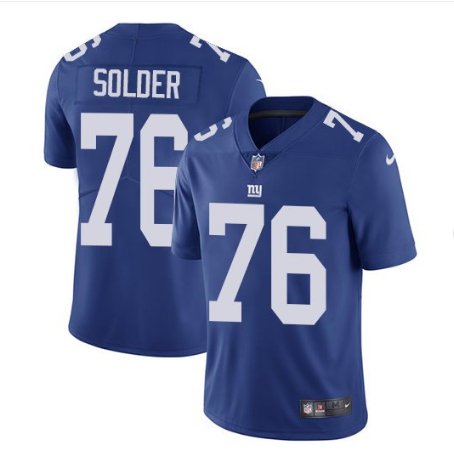 Men's NY Giants #76 Nate solder color rush Limited jersey blue