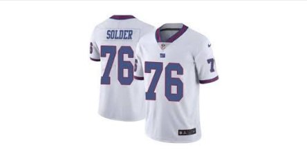Men's NY Giants #76 Nate solder color rush Limited jersey white