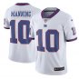 Men's NY Giants #10 Eli Manning color rush Limited jersey white