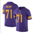 Men's Vikings #71 Riley Reiff color rush Limited jersey purple
