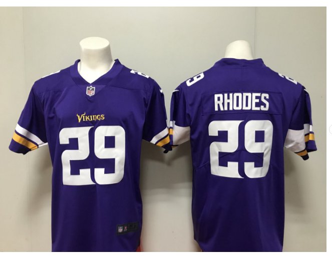 Men's Vikings #29 Xavier Rhodes color rush Limited jersey purple