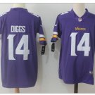 Men's Vikings #14 Stefon Diggs color rush Limited jersey purple