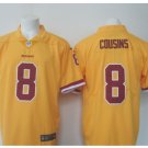 Men's Redskins #8 Kirk Cousins color rush Limited jersey yellow