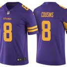 Men's Vikings #8 Kirk Cousins color rush Limited jersey purple