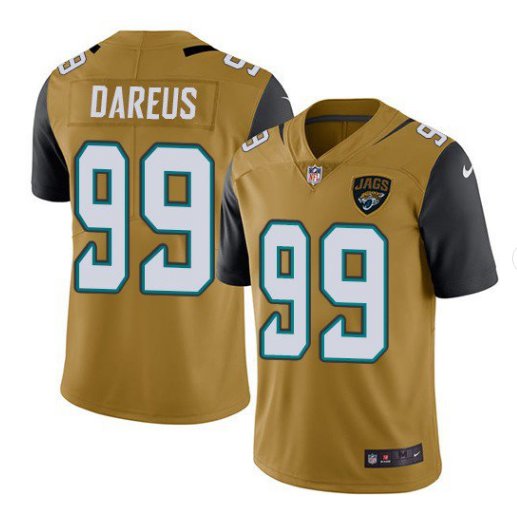 Men's Jaguars #99 Marcell Dareus color rush Limited jersey yellow