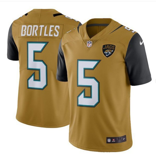 Men's Jaguars #5 Blake Bortles color rush Limited jersey yellow