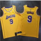 Men's Lakers #9 Rajon Rondo Jersey Yellow Fine Embroidery NEW