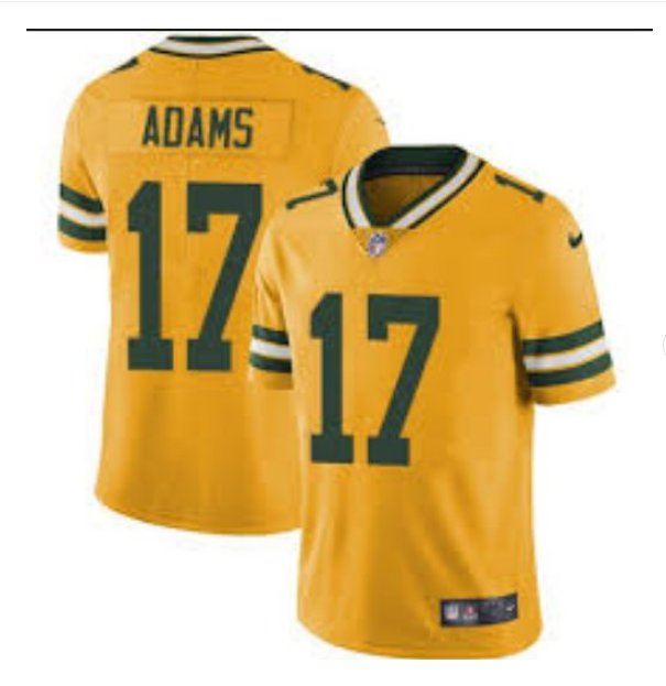 Men's Packers #17 Davante Adams color rush Limited jersey yellow