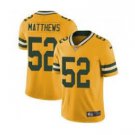 Men's Packers #52 Clay Matthews color rush Limited jersey yellow