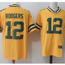 Men's Packers #12 Aaron Rodgers color rush Limited jersey yellow