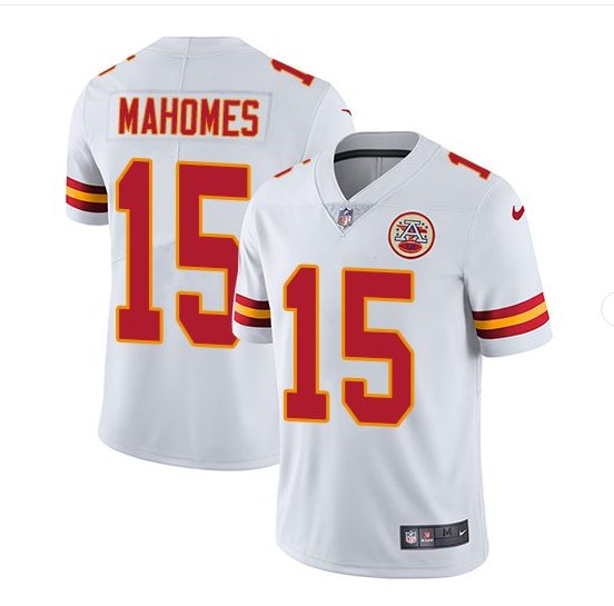 Men's KC Chiefs #15 Patrick Mahomes color rush Limited jersey white