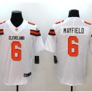 Men's Browns #6 Baker Mayfield color rush Limited jersey white