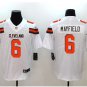 Men's Browns #6 Baker Mayfield color rush Limited jersey white