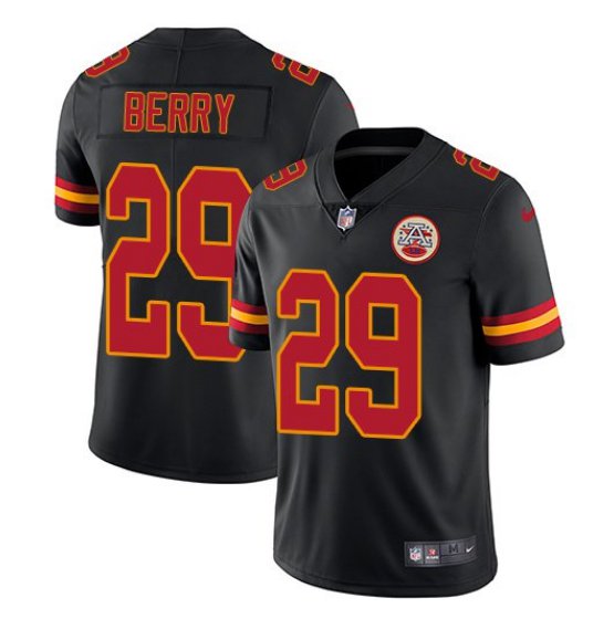 Men's KC Chiefs #29 Eric Berry color rush Limited jersey black