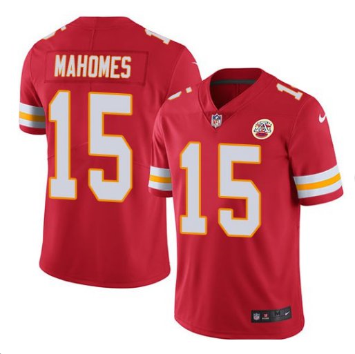 Men's KC Chiefs #15 Patrick Mahomes color rush Limited jersey red