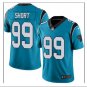 Mens Carolina Panthers #99 Kawann Short color rush Limited jersey blue