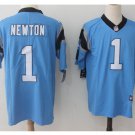 Men's Carolina Panthers #1 Cam Newton color rush Limited jersey blue