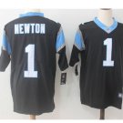Men's Carolina Panthers #1 Cam Newton color rush Limited jersey black
