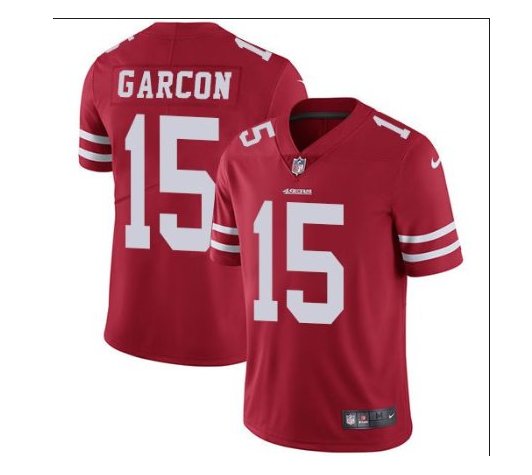 Men's 49ers #15 Pierre Garcon color rush Limited jersey red