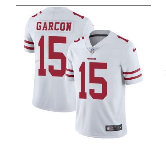 Men's 49ers #15 Pierre Garcon color rush Limited jersey white